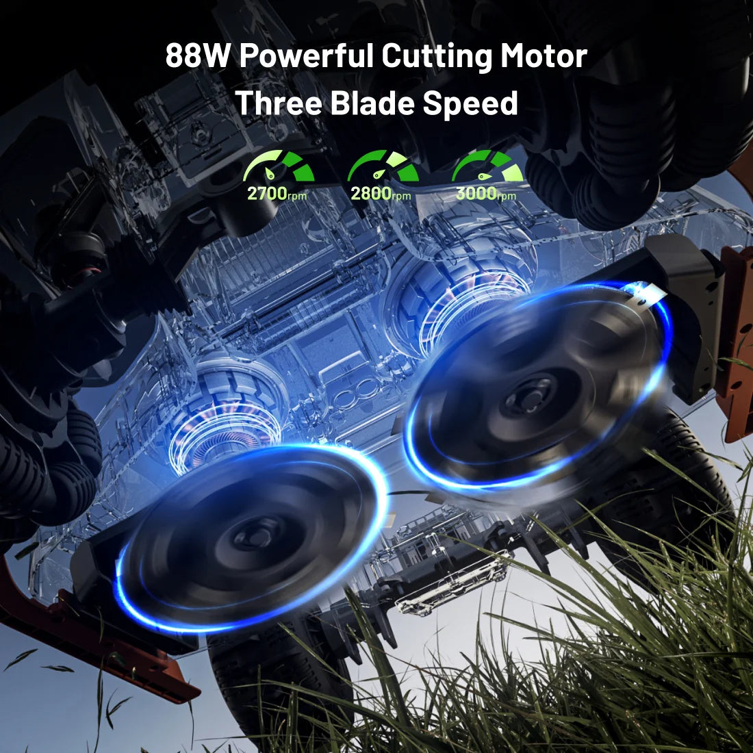 LUBA 3 AWD 1500H Robot Lawn Mower , 0.37Acres,360° Lidar+Dual-Cam AI Vision, 80% Slopes,2.2-4.0In Cut