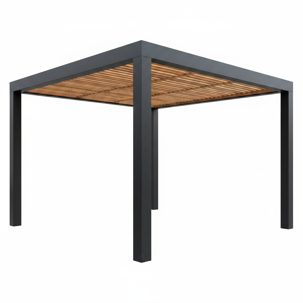 Modern Outdoor Waterproof Aluminum Louvered Sunroof Pergola Sun Shade Frame Electric Pergola Louvered Roof Aluminium Canopy