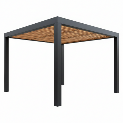 Modern Outdoor Waterproof Aluminum Louvered Sunroof Pergola Sun Shade Frame Electric Pergola Louvered Roof Aluminium Canopy
