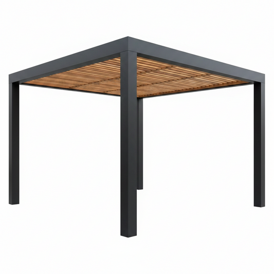 Modern Outdoor Waterproof Aluminum Louvered Sunroof Pergola Sun Shade Frame Electric Pergola Louvered Roof Aluminium Canopy
